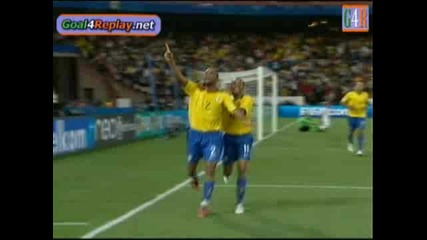 Сащ 0 - 3 Бразилия Купа на конфедерациите - страхотен гол на Дъглас Майкон 18.06.09
