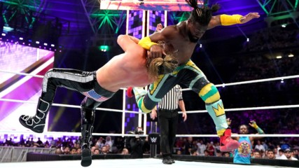 Kofi Kingston destroys Dolph Ziggler with an S.O.S.: WWE Super ShowDown 2019