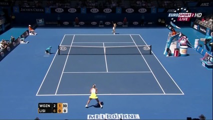 2013 Australian Open R1 Wozniacki vs Lisicki Highlights (hd)