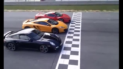 Mclaren Mp4 - 12c Vs Ferrari 458 Italia Vs Porsche 997 Turbo Mkii 