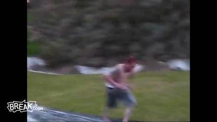 Huge Faceplant After Group Slip n Slide 