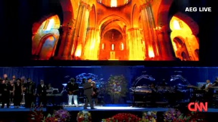 Лионел Ричи пее на погребението на Майкъл Джексън 07.07.2009