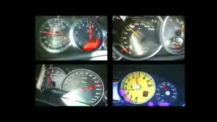 Top Speed Shootout! - Zr1 vs Gt - R vs Gt2 vs 599 