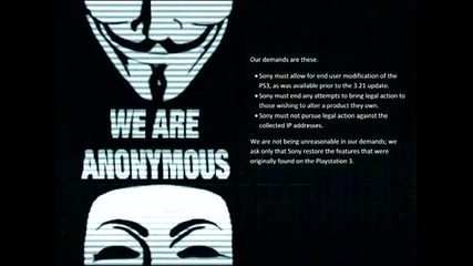 Anonymous - Operation Payback - Sony Press Release