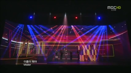 Kara - Mister + Lupin + Jumping @ Mbc Gayo Daejun (31.12.2011)