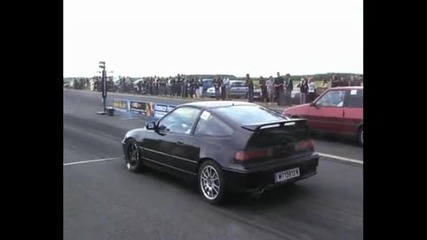 Honda Crx Vs. Fiat Uno Turbo i.e. Drag Race 