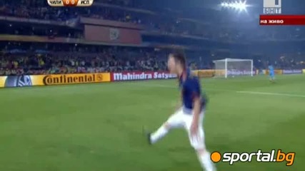 Фантастичен гол на Давид Вия срещу Чили! Чили - Испания 0:1 