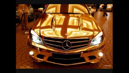 Gold Mercedes C63 amg Uae Dubai ;