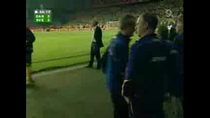 Euro 2008 Qualifier Incident Denmark Swede