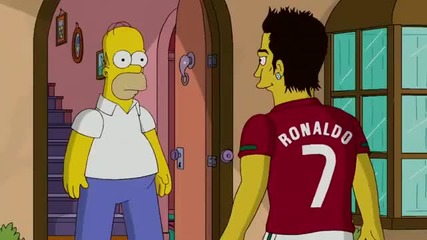 Cristiano Ronaldo Vs Homer Simpson ( The Simpsons ) Hd 1080p 