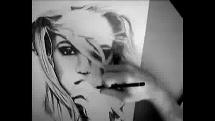 Човек Рисува Britney Spears