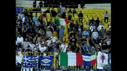 Феновете на Лацио подкрепят Левски 