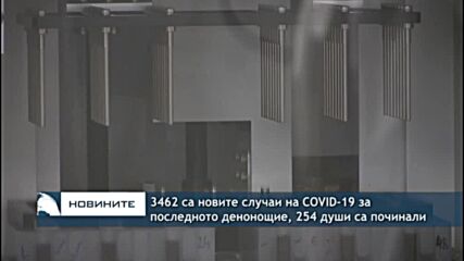 3462 са новите случаи на COVID-19 за последното денонощие, 254 души са починали