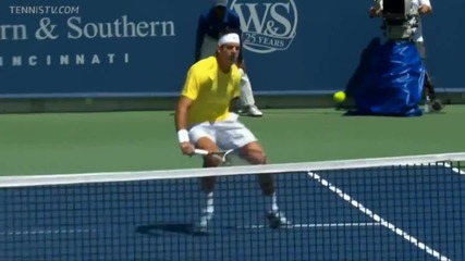 Del Potro vs Davydenko - Cincinnati 2013 - Hot Shot From Del Potro!