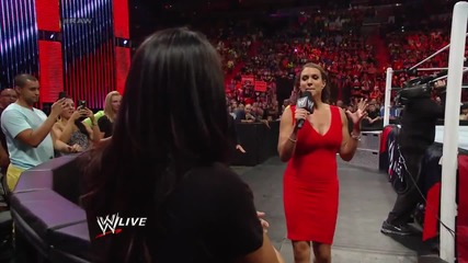 Stephanie Mcmahon confronts Brie Bella: Raw, July 21, 2014