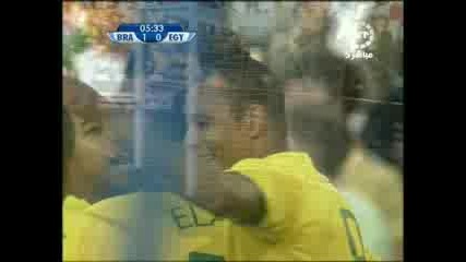 15.06 Бразилия - Египет 4:3 Кака гол ! Купа на Кофнедерациите