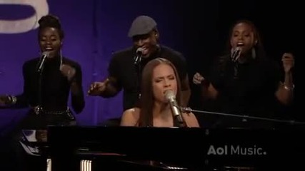 Alicia Keys - Empire State Of Mind ( Broken Down ) ( Aol Sessions Live ) 