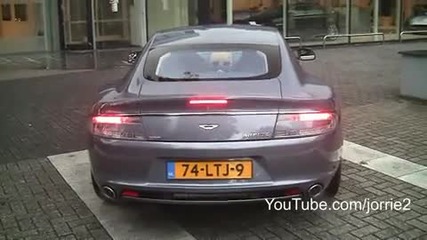 Red Aston Martin V12 Vantage + Rapide + Dbs Sound!! - 1080p Hd 