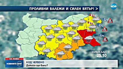 КОД "ЧЕРВЕНО": Докога ще вали в района на Бургас?