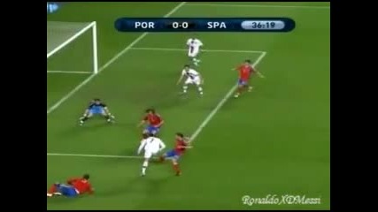 Невалидния гол на Cristiano Ronaldo в мача Portugal vs Spain 17.11.10 