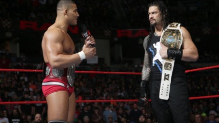 An overzealous Jason Jordan interrupts Roman Reigns: Raw, Jan. 8, 2018