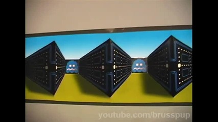 Amazing Pacman Poster Illusion 