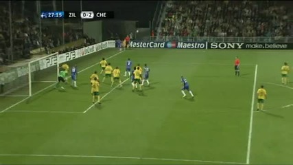 Жилина 1:4 Челси - Всички голове (15.09.2010)
