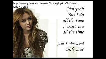 Miley Cyrus - Obsessed (lyrics) 