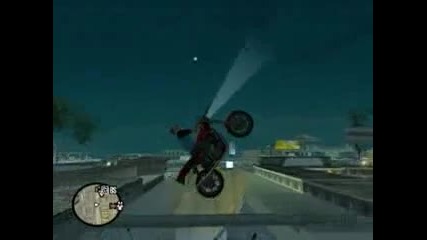 Moto com manobras iradas no GTA San Andreas 