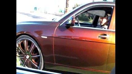 Bmw 750li cruising down Crenshaw Blvd. bumping Gucci Mane 