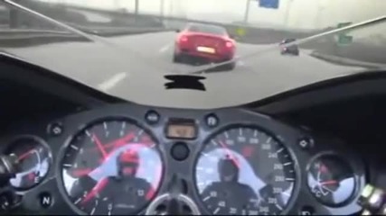 Ferrari vs Suzuki Hayabusa