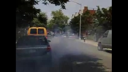 Mercedes W124 500e burnout