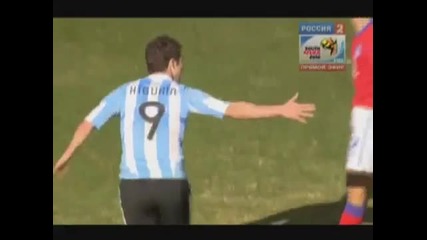 World Cup 2010 Аржентина 4 - 1 Южна Кореа Всички Голове и Положения 