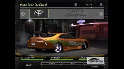 My fast and furious cars in nfsu2