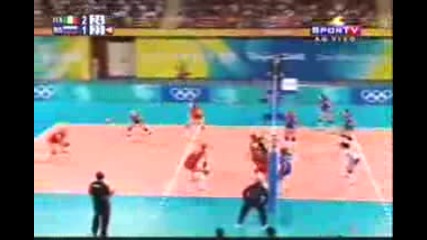 Олимпиада 2008 - Волейбол Италия - Русия 3 - 1