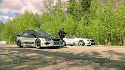 Mitsubishi Lancer Evolution Ams vs Mercedes Sl63 Amg vs Bmw M3