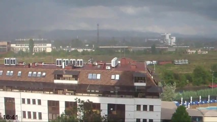Дъжд в София от купест облак 4.9.2014