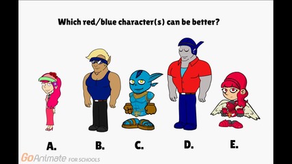 which red blue character can be better