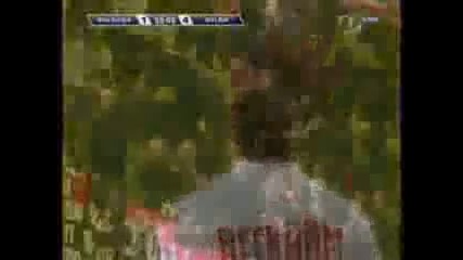 Bologna - Milan 1 - 4, First goal David Beckham 