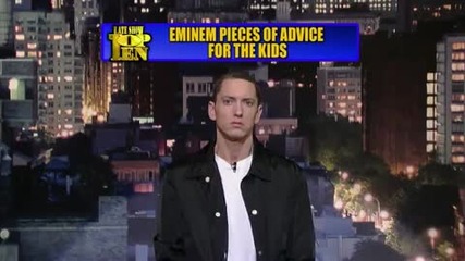 Шоуто на David Letterman - Топ 10 съвета за децата от Eminem!