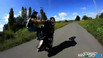 Мацка взима живота на мотор