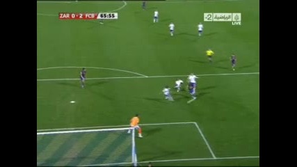 гол на Лео Меси сре6ту Сарагоса 21.03.2010