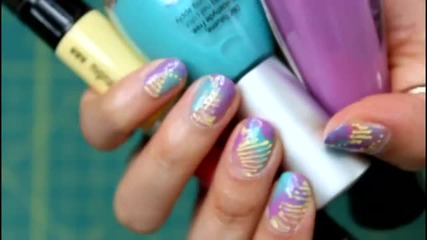 Abstract Pastel Nails