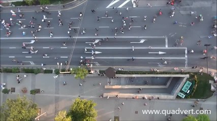 Протестите в София заснети от въздуха