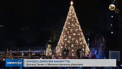 Тръмп и Мелания запалиха светлините на коледното дърво във Вашингтон