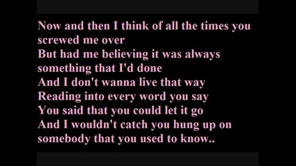 Gotye - Somebody That I Used To Know (lyrics)