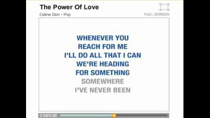 Celine Dion - The Power Of Love Karaoke & Tekst
