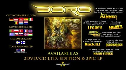 Doro - 25 Years In Rock | Dvd Trailer 2