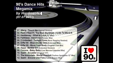 90's Dance Hits Megamix by Hardmaster (07.07.2011) + Download