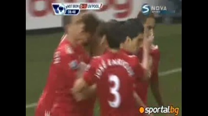 Ливърпул победи Уест Бромич с 2:0, Чарли Адам поведе с гол от дузпа